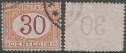 Regno Segnatasse C.30 Usato VARIETA' RITOCCO DELLA CIFRA "0" - Non Catalogata - Postage Due