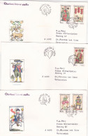 THE MUSIC 3 COVERS  FDC  CIRCULATED 1984 Tchécoslovaquie - Covers & Documents