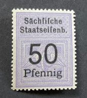 EISENBAHNMARKEN - SACHSEN - RAIL TRAIN SAXE - RAILWAY SAXONY - NEUF**/MNH - 50 Pf - Dienstmarken