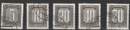 1956 DDR Dienstmarke Mi. 1-5 - Used