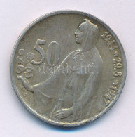 Csehszlovákia 1947. 50K Ag "Szlovák Felkelés" T:VF Patina, Több Ph. Czechoslovakia 1947. 50 Korun Ag "Slovak Uprising" C - Unclassified