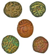 Indiai Államok 5db-os Bronz érmetétel T:VF,F Indian States 5pcs Bronze Coin Lot C:VF,F - Ohne Zuordnung