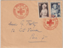 1951 - EXPOSITION CROIX-ROUGE - ENVELOPPE De PARIS Avec TIMBRES ET OBLITERATION SPECIALE - Red Cross