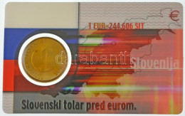 Szlovénia 2001. 1T Ni-sárgaréz Műanyag Kártyán T:AU Slovenia 2001. 1 Tolar Ni-brass On Plastic Card C:AU - Ohne Zuordnung