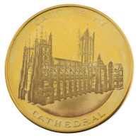 Nagy-Britannia DN "Canterburyi Katedrális" Aranyozott Fém Emlékérem Eredeti Dísztokban (44,5mm) T:PP Ujjlenyomat Great B - Ohne Zuordnung