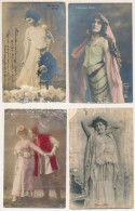 ** 8 Db RÉGI Képeslap Vegyes Minőségben: Színésznők / 8 Pre-1945 Postcards In Mixed Quality: Actresses - Unclassified