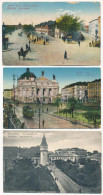 * 3 Db Régi Ukrán Város Képeslap: Lviv, Ivano-Frankivszk / 3 Pre-1945 Ukrainian Town-view Postcards: Lviv (Lwów, Lemberg - Ohne Zuordnung