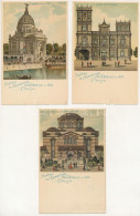 ** T1/T2 Párizsi Világkiállítás 1900 9 Db Szines Litho Képeslap / Exposition Universelle 1900, 9 Coloured Litho Postcard - Non Classificati