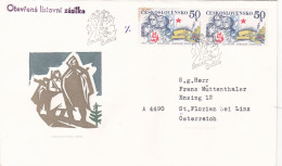 RED CROSS  COVERS  FDC  CIRCULATED 1984 Tchécoslovaquie - Cartas & Documentos