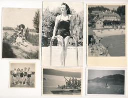 **, * 15 Db Régi és Modern Fotó Képeslap Fürdőzőkről, Vegyes Méretben/15 Pre- 1945 And Modern Photo Postcards About Bath - Unclassified
