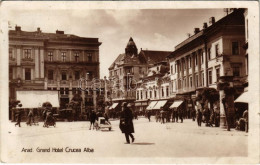 T2/T3 1928 Arad, Grand Hotel Crucea Alba / Fehér Kereszt Nagy Szálloda / Hotel, Automobile, Shops (EK) - Unclassified