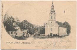 T2/T3 1901 Boksánbánya, Németbogsán, Deutsch-Bogsan, Bocsa; Templom. Rosner Adolf Kiadása / Church (fl) - Unclassified