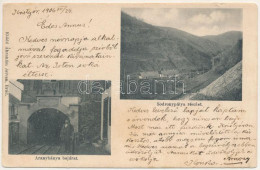 * T3 1906 Brád, Aranybánya Bejárata, Victor Stollen Akna, Sodronypálya Részlet. Ábrahám István Kiadása / Gold Mine Entry - Non Classés