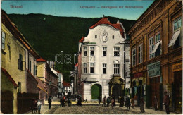 T2/T3 1915 Brassó, Kronstadt, Brasov; Cérna Utca, Heinrich Zintz és J. Obend üzlete, Schicht Szappan Reklám. Vasúti Leve - Ohne Zuordnung