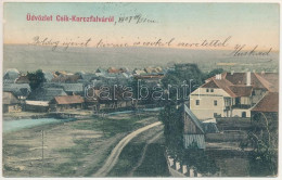 T2/T3 1907 Karcfalva, Csíkkarcfalva, Carta; Látkép. Brassói Lapok Kiadása / General View (EK) - Ohne Zuordnung