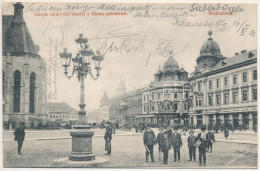 T2/T3 1906 Kolozsvár, Cluj; Mátyás Király Téri Részlet A Status Palotákkal, üzletek. Lepage Lajos Kiadása / Square, Pala - Ohne Zuordnung