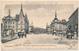 T2 1906 Kolozsvár, Cluj; Wesselényi Miklós Utca, Vashíd és Környéke, Phönix Biztosító Társaság, Gyógyszertár, üzletek. S - Ohne Zuordnung