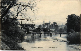 T2/T3 1908 Besztercebánya, Banská Bystrica; Alsó Garami Híd. Machold F. Kiadása / Hron River Bridge (EK) - Ohne Zuordnung