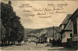 * T2/T3 1930 Felsőmecenzéf, Ober-Metzenseifen, Vysny Medzev; Fő Utca / Haupt Strasse / Main Street (EK) - Ohne Zuordnung