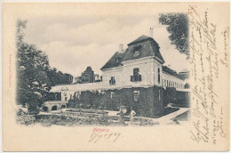 T2/T3 1909 Felsőmotesic, Horné Motesice (Motesic, Motesice); Motesiczky Kastély. Gansel Lipót Kiadása / Castle (EK) - Ohne Zuordnung