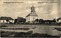 T2/T3 1907 Felsőszeli, Felső-Szeli, Horné Saliby; Római Katolikus Templom és Plébánia. Kóvári S. Fényképész / Catholic C - Unclassified