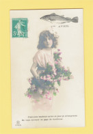 XB1167  JEUNE FILLE, ENFANT, GIRL FAMOUS MODEL GRETE REINWALD April First Rppc Hand. Col - Ritratti