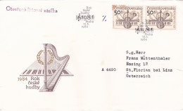 THE MUSIC 2  COVERS  FDC  CIRCULATED 1984 Tchécoslovaquie - Storia Postale