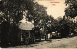 * T3/T4 1909 Léva, Levice; Vasúti Vendéglő. Schulcz Ignác Kiadása / Railway Restaurant (ázott / Wet Damage) - Non Classificati