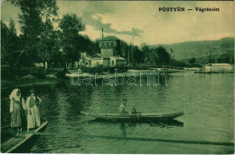 T2/T3 1909 Pöstyén, Piestany; Vág Részlet, Evezős Csónak. Kohn Bernát Kiadása / Váh Riverside, Rowing Boat (EK) - Non Classés