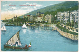 T2/T3 1911 Abbazia, Opatija; Südstrand Mit Hotel Bellevue (fl) - Ohne Zuordnung