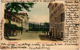 * T3 1906 Lovran, Lovrana, Laurana; Hotel Lovrana U. Hotel Riviera / Szállodák / Hotels (szakadás / Tear) - Unclassified