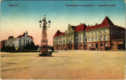 T2/T3 1916 Zagreb, Zágráb; Trgovacka Komora / Kereskedelmi és Iparkamara. Vasúti Levelezőlapárúsítás 55sz. / Chamber Of  - Unclassified