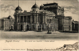 T2/T3 1903 Zagreb, Zágráb; Hrv. Narod. Zem. Kazaliste / Nemzeti Színház / Theatre (EK) - Unclassified