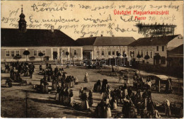 T2/T3 1910 Magyarkanizsa, Ókanizsa, Ó-Kanizsa, Stara Kanjiza; Piactér. W.L. Bp. 2161. Szilágyi Sándor Kiadása / Market S - Sin Clasificación
