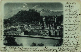 T2/T3 1901 Salzburg, General View With Hohensalzburg Fortress (EK) - Unclassified