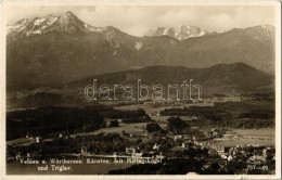 T2/T3 1931 Velden Am Wörthersee, Kärnten, Mit Mittagskogel Und Triglav. Frank Verlag 757-49. (small Tear) - Ohne Zuordnung