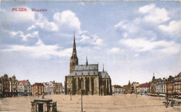 T2 Pilsen, Plzen; Ringplatz / Square With Church - Ohne Zuordnung