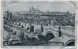 * T3 1917 Praha, Prague; General View, Metal Card (gyűrődések / Creases) - Unclassified