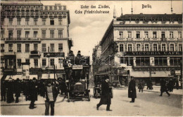 T3 1911 Berlin, Unter Den Linden, Ecke Friedrichstrasse, Julius Staudt, Automobil Omnibus, Victoria Cafe, Ludwig Fischer - Sin Clasificación