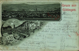 * T2/T3 1898 (Vorläufer) Göttingen, Totalansicht, Weender-Strasse / General View, Street View, Coat Of Arms. Art Nouveau - Zonder Classificatie