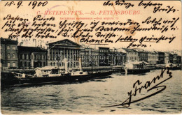 * T3 1900 Saint Petersburg, St. Petersbourg, Leningrad, Petrograd; Quai Anglais 13 / English Embankment (Rb) - Ohne Zuordnung