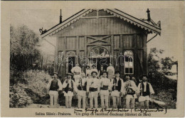 T2/T3 1917 Slanic (Prahova), Salina Slanic-Prahova, Un Grup De Lucratori Ciocanasi (taietori De Sare) / Salt Mine, A Gro - Unclassified