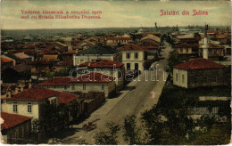 * T3 1910 Sulina, Vederea Generala A Orasului Spre Sud Cu Strada Elisabetha Doamna / General View (tear) - Zonder Classificatie