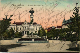 T2 1912 Turnu Severin, Szörényvár; Trajan, Statuia Imparatului / Monument - Ohne Zuordnung