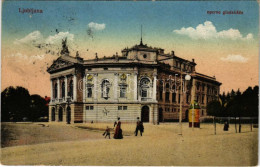 * T3/T4 Ljubljana, Laibach; Operno Gledalisce / Opera House, Advertising Column (Rb) - Ohne Zuordnung