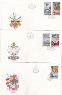 SPACE 3  COVERS  FDC  CIRCULATED 1984 Tchécoslovaquie - Briefe U. Dokumente