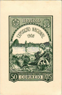 * T2 1908 Brazil, Exposicao Nacional. 50 Reis Correio Estados Unidos Do Brazil / National Exposition Of Brazil, 50 Reis  - Unclassified