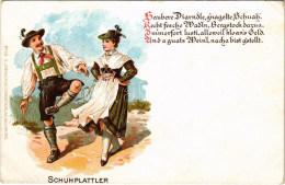 ** T2/T3 Schuhplattler / Tyrolean Folklore, Traditional Dance. C. Jurischek Kunstverlag No. 19. Litho (EK) - Non Classés