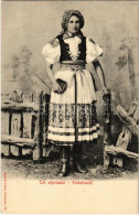 * T3 Tót (szlovák) Népviselet. Gansel Lipót 72. (Trencsén) / Volkstracht / Slovak Folklore, Lady In Traditional Costume  - Non Classificati