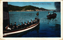 T2/T3 1913 Dampfbarke Mit Boot Im Schlepp. K.u.K. Kriegsmarine / Austro-Hungarian Navy Steam Barge Towing A Boat Of Mari - Sin Clasificación